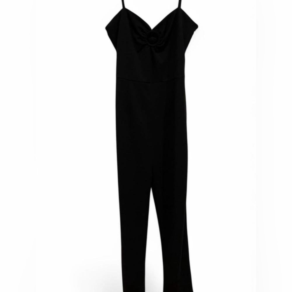 Women's Willow & Root Black Sweetheart Keyhole Jumpsuit Size Medium‎ Dressy - Picture 2 of 6